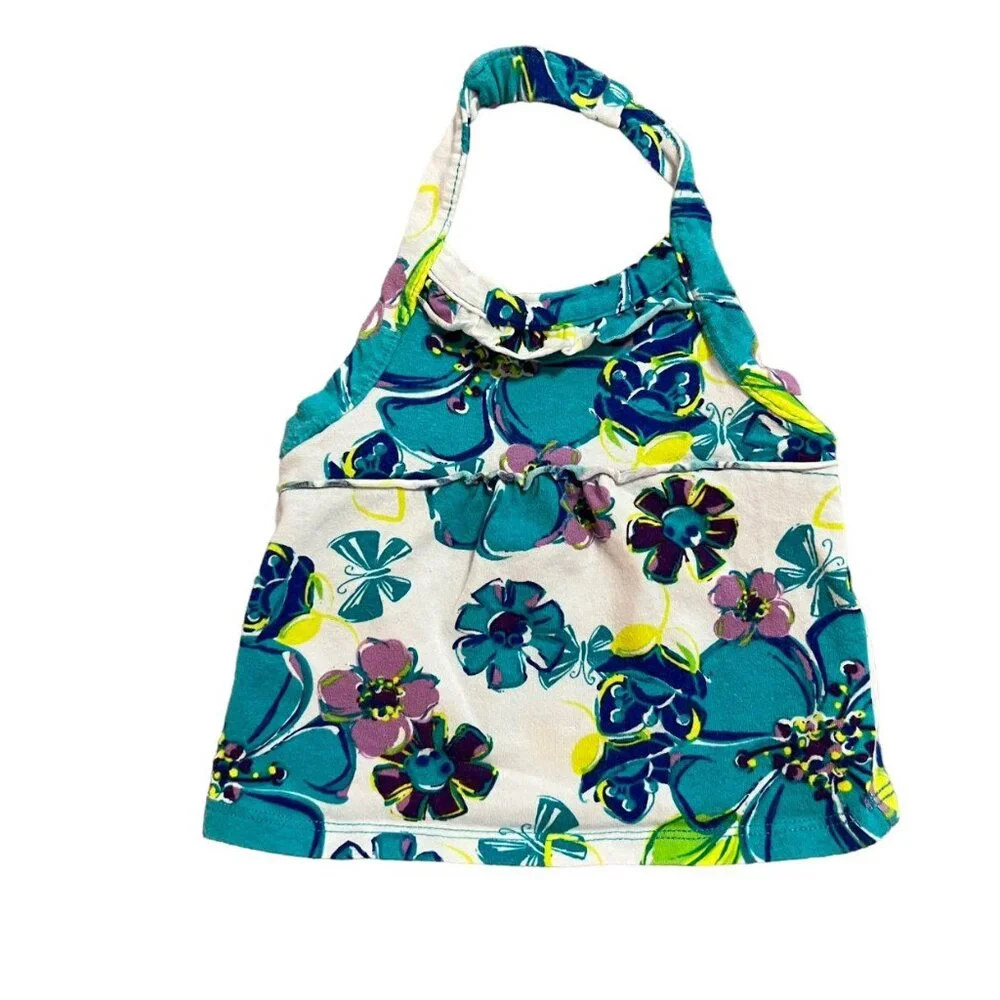 Children's Place 6-9m Floral Halter Top & Skirt / Skort Set - Picture 2 of 7